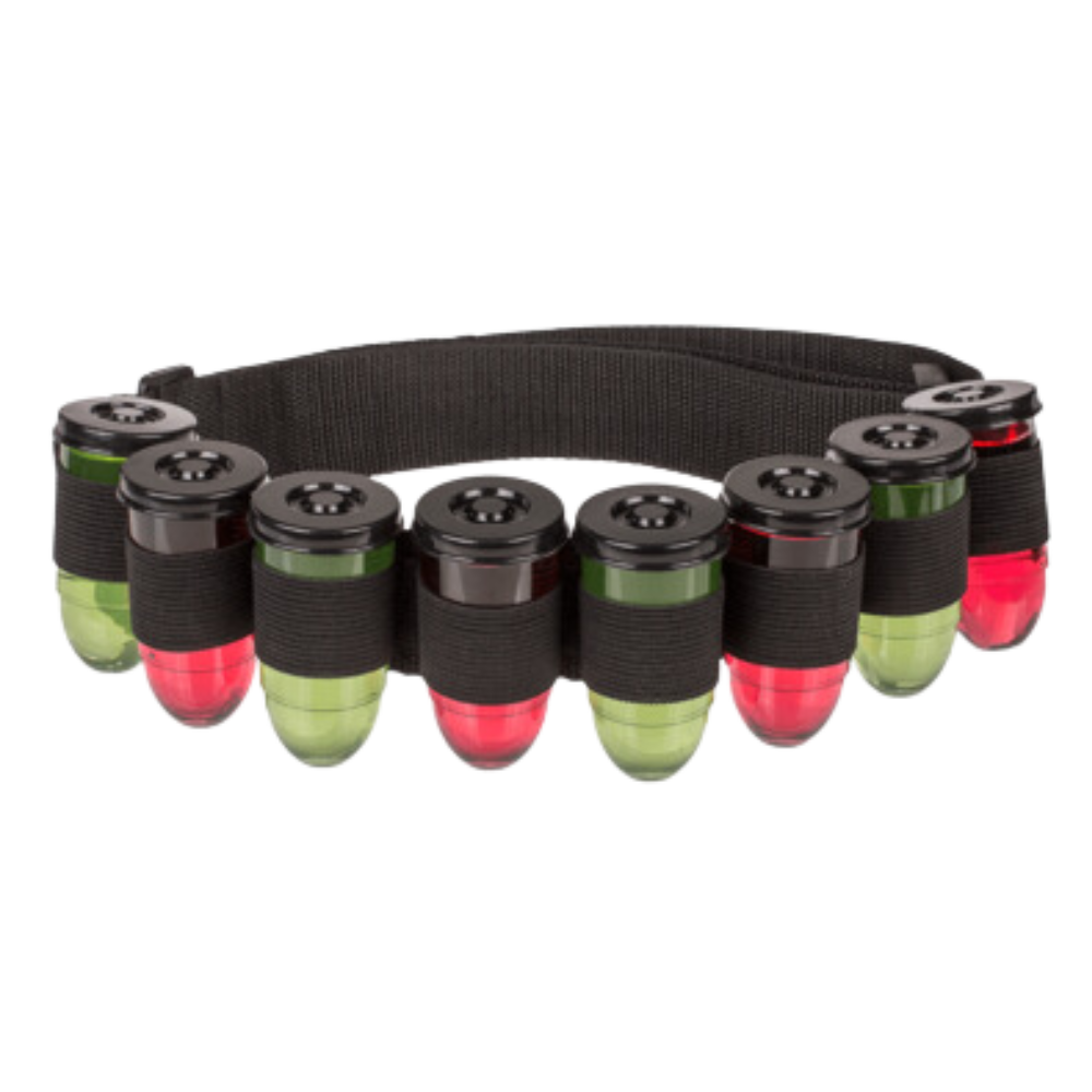 Shotjes Riem, met 8 shot flesjes