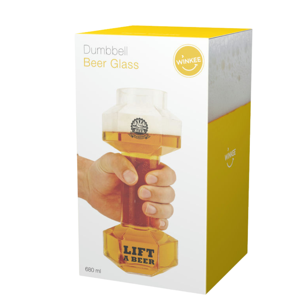 Dumbbell bierglas