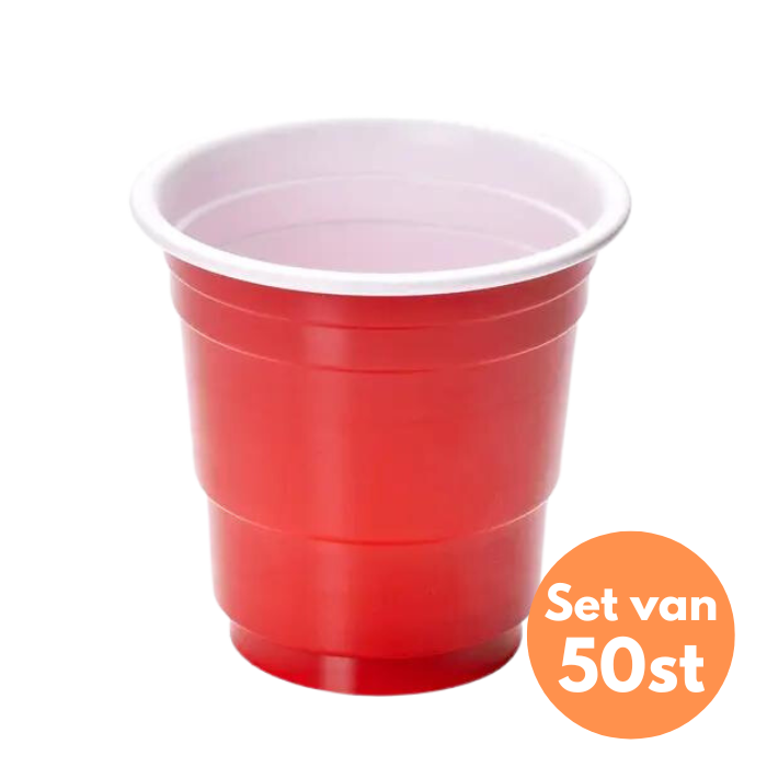 BEERBALLER® Logo Red Cups - 25 rode Beer Pong cups & 3 bierpongballen | vaatwasserbestendig & herbruikbaar | 473ml - 16oz party cups | bierpong cup BEERBALLER® Logo Red Cups - 25 rode Beer Pong cups & 3 bierpongballen | vaatwasserbestendig & herbruikbaar | 473ml - 16oz party cups | bierpong cup