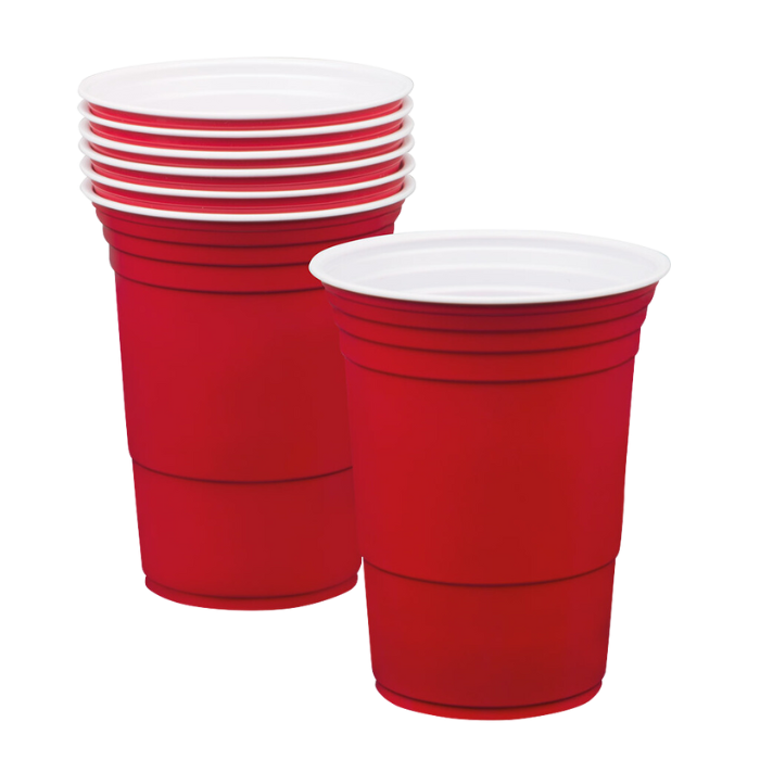 American Red Cups: 25 stuks (475ml.)